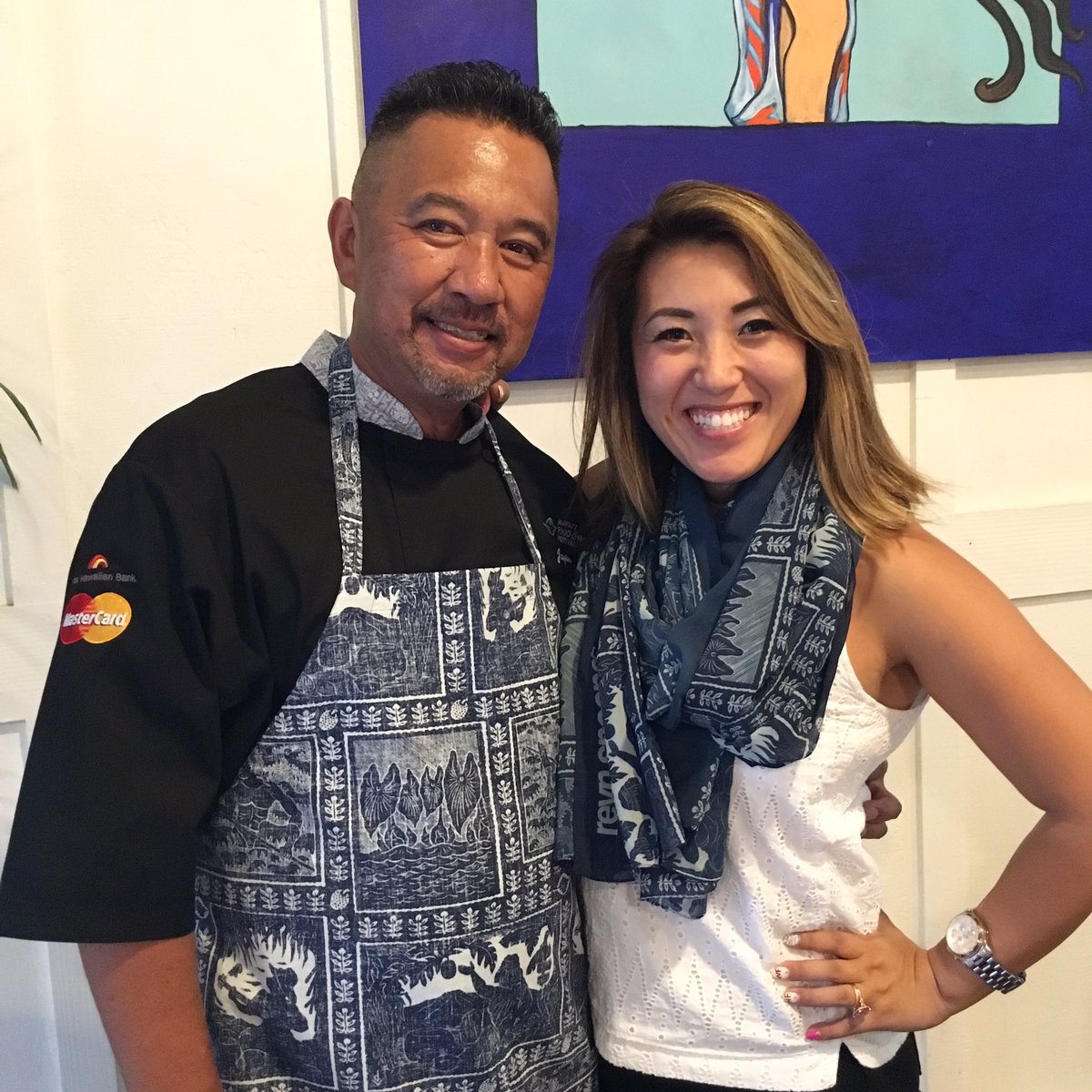 Chef Jayson Kanekoa of @WaikoloaBeachMH and I rocking our <a href="/HIFoodWineFest/">HIFoodWineFest</a> @reynspooner apparel #HFWF16