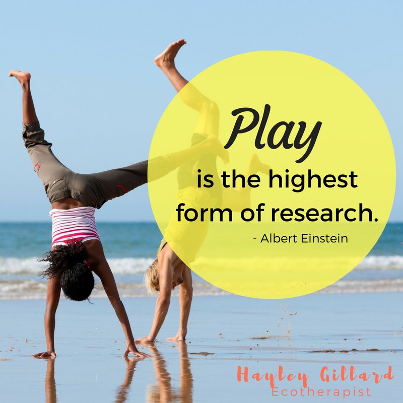 Play is so important for our #wellbeing. It's at the heart of what I do with @WildgooseHayley #play #outdoorplay #naturesplayground