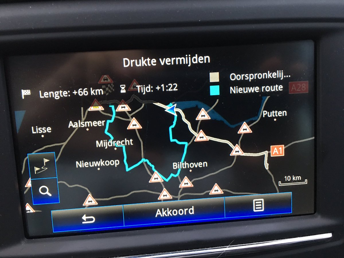 Nee <a href="/Renault_NL/">Renault Nederland</a> ik rij niet graag 66 km om, om daarna anderhalf uur later pas aan te komen... #kadjar #franse_logica