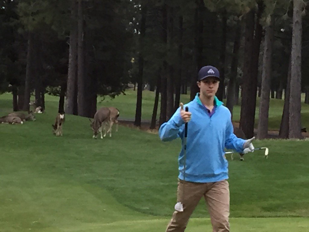 FGrady's tweet photo. Golf at #Awbrey glen with @will_eby and a herd of deer. #Bend #Oregon https://t.co/7wo3u5Szwu