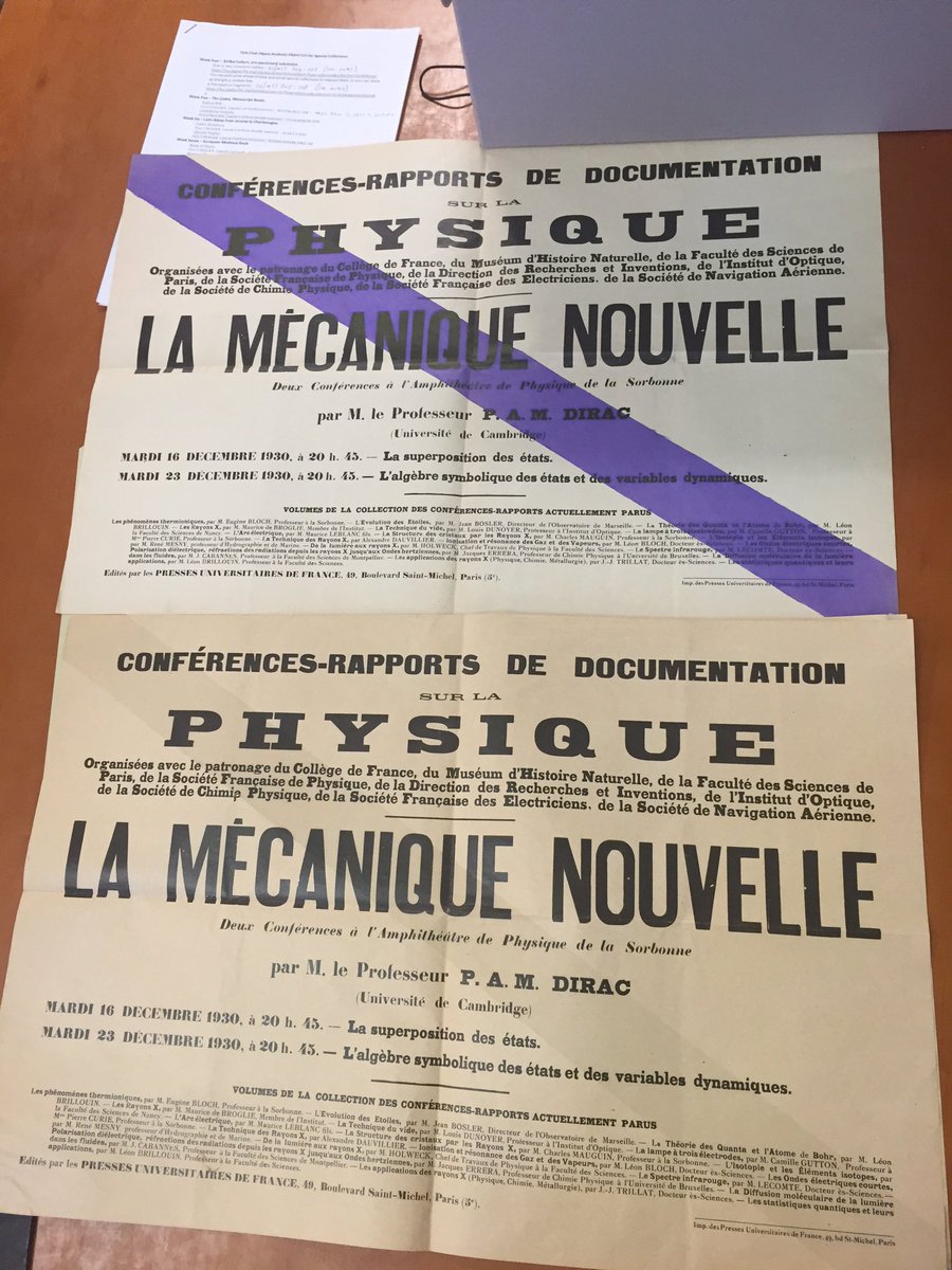 OTaylorZollo's tweet photo. FL ephemera. Orange wrappings. Dirac poster. Wednesday. It's happening. #groupnine #fsuspc @HoTTiesTweeting @fsulibraries https://t.co/I1xMlCObgP