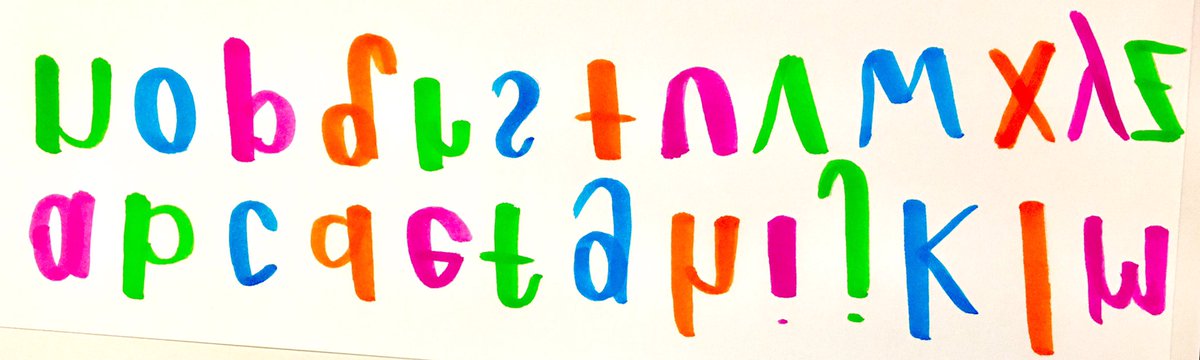 liveandlern's tweet photo. Day 22 catch up: the alphabet written backwards, in reverse, photographed upside down.
#CreativeSprint
#VCUdaVinciCenter
#VCUBizCreate https://t.co/J9AX4vCNDR