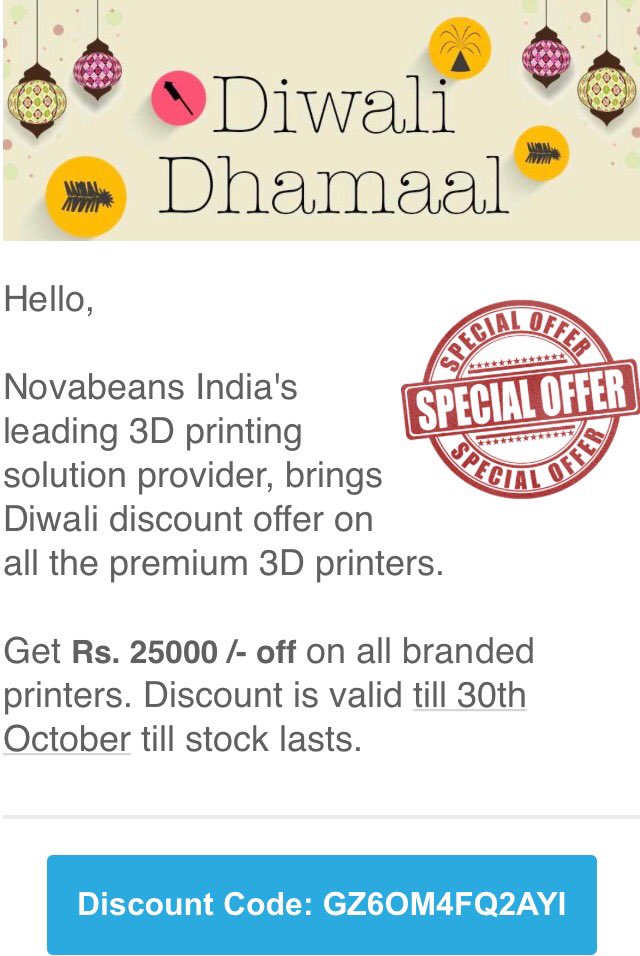 Novabeans3D's tweet photo. https://t.co/MbdsxUvaTq #3dprinting #india #3dprinter #novabeans https://t.co/o5FqwwADiU