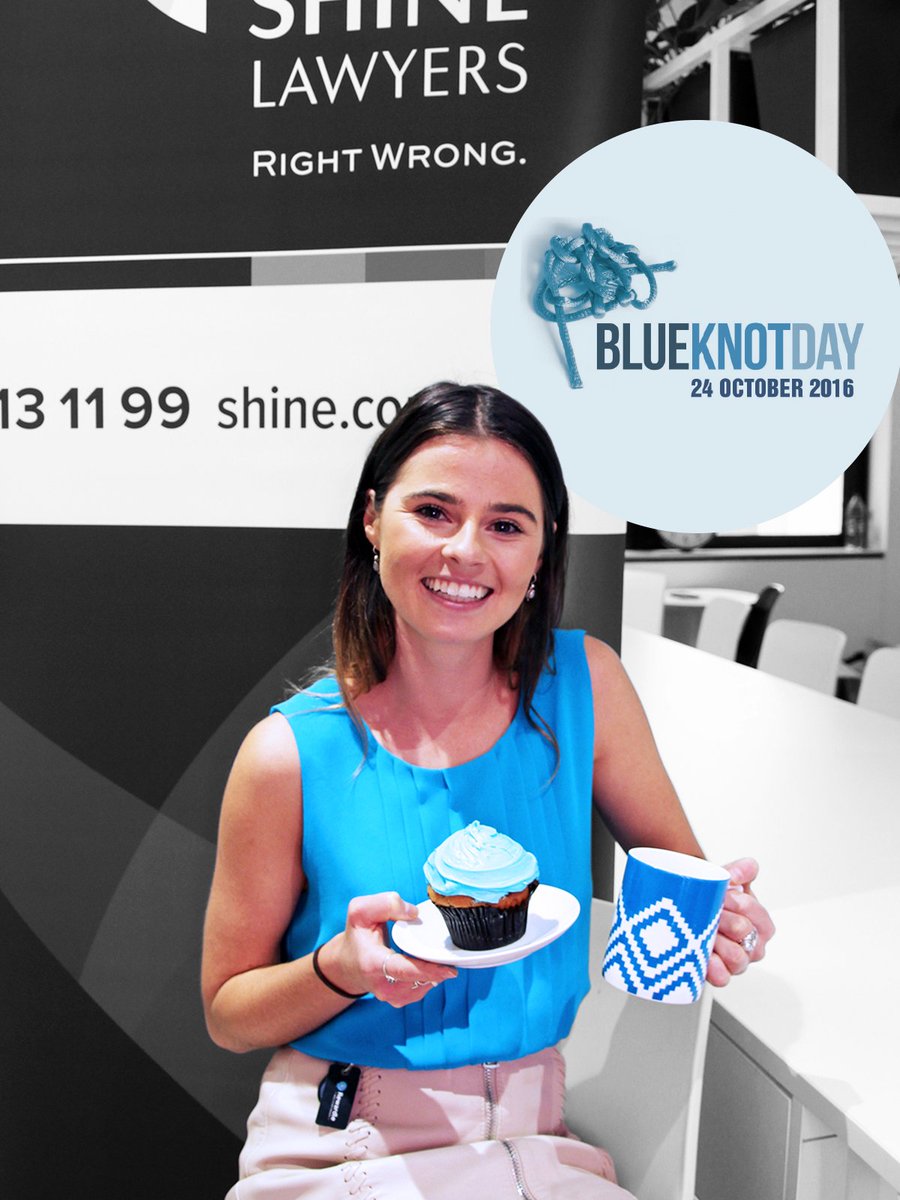 BlueKnotDay's tweet photo. @ShineLawyers is holding staff morning teas at their offices during the week of Blue Knot Day in support of recovery from childhood trauma. https://t.co/MtmxRwS7VY