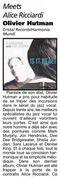 Olivier Hutman (@olivierhutman) on Twitter photo Merci #lapressedelamanche pour cette première chronique de #IsItReal ! RDV le 4 Novembre pour découvrir ce nouvel album ! <a href="/alicericciardi_/">alice ricciardi</a> Merci #lapressedelamanche pour cette première chronique de #IsItReal ! RDV le 4 Novembre pour découvrir ce nouvel album ! <a href="/alicericciardi_/">alice ricciardi</a>