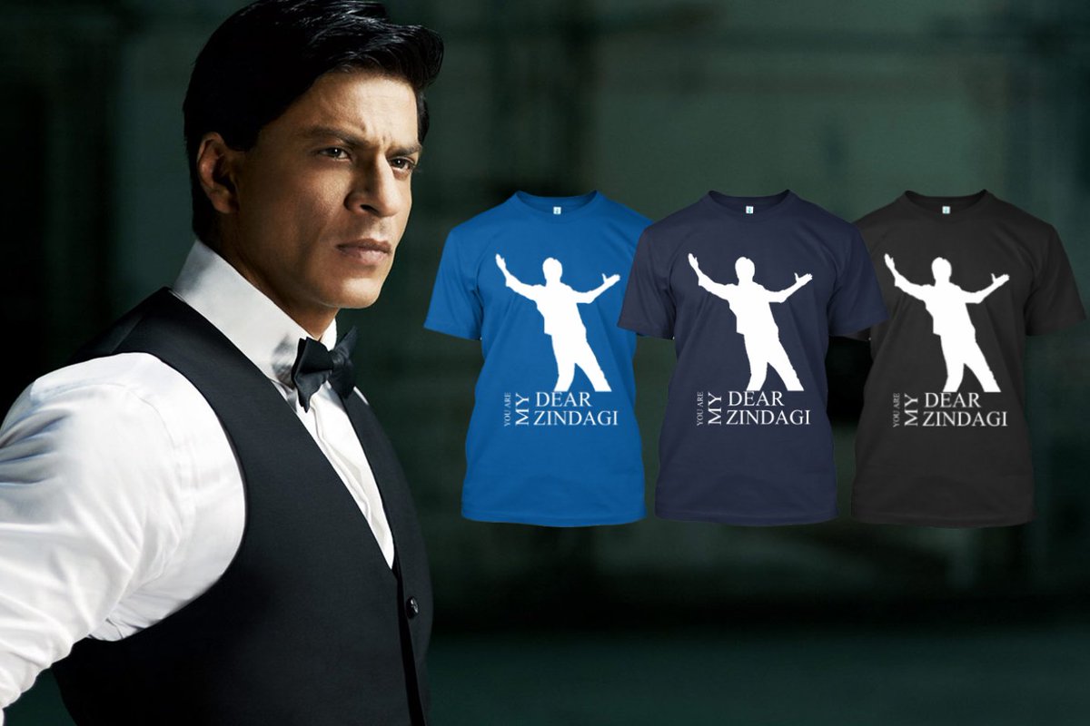 Fan_tshirts's tweet photo. #SRKDay is coming soon, Lets all get united by wearing this #DearZindagi #Tshirt. #DearZindagiTake2. Link: https://t.co/mQhpUYr4Rt https://t.co/QgTGgUoeri