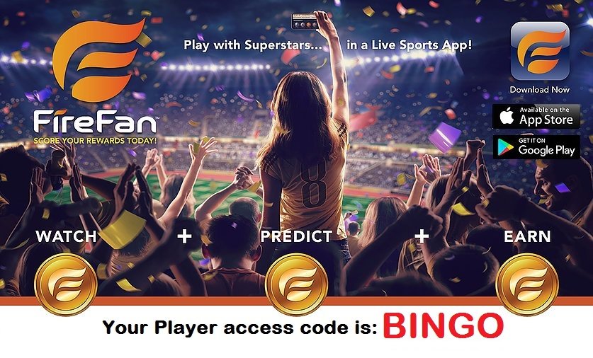 FireFan_Site's tweet photo. @AssReFocus FIRE FAN is coming!  Register at https://t.co/QpkkJ5613n.  Your player access code is BINGO.  Have fun! https://t.co/JvRKIne5ue