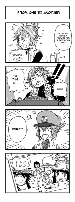 Another 4koma. Hat switch is the final design. 