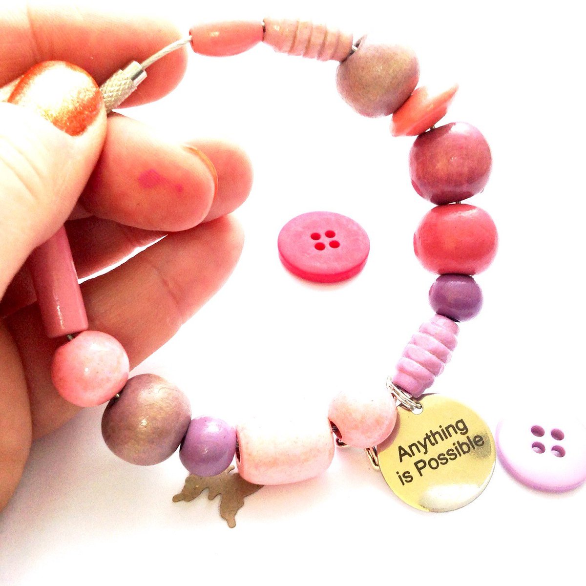 buck_lj's tweet photo. Pink Bracelet - Beaded Bracelet - Inspiration Quote Jewelry Gift for Her -… https://t.co/nkFhsASl80 #Etsy #WordCharm https://t.co/QklMOQHKK0
