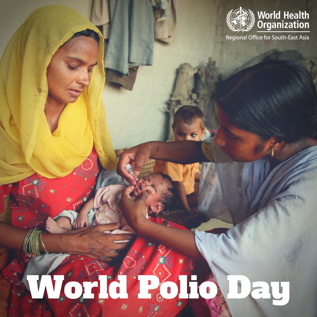 WHOSEARO's tweet photo. Today is #WorldPolioDay 2016
There is no cure for #polio, but it can be prevented through #immunization.
#endpolio 
https://t.co/k2YaKnzkax https://t.co/BG6p79Bkb1