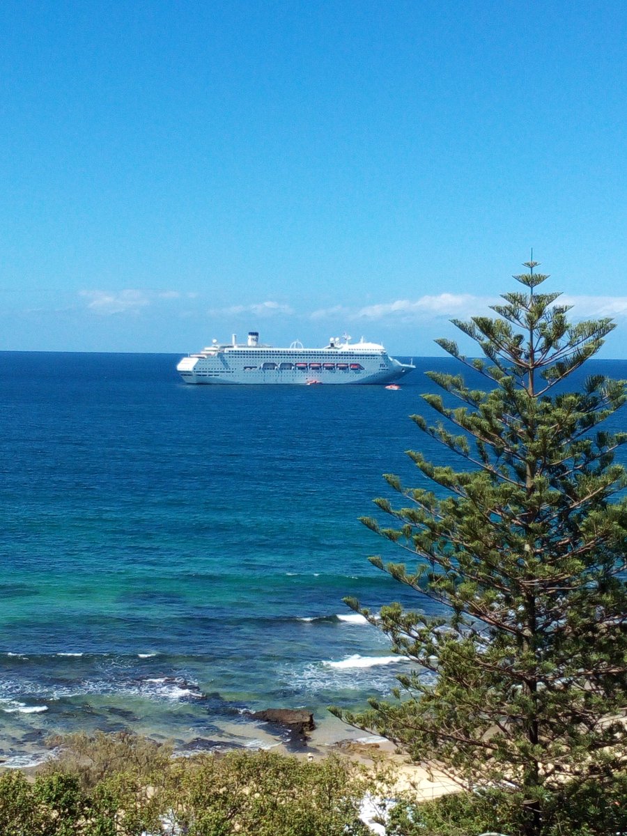 The Pacific Jewel looking fabulous amidst the blues and greens today. <a href="/sunshinecoastoz/">Visit Sunshine Coast</a> <a href="/CouncilSCC/">Sunshine Coast Council</a> <a href="/mymooloolaba/">Mooloolaba</a> <a href="/cruisephotos/">Cruise ships & ports</a>  <a href="/Queensland/">Queensland Australia</a>