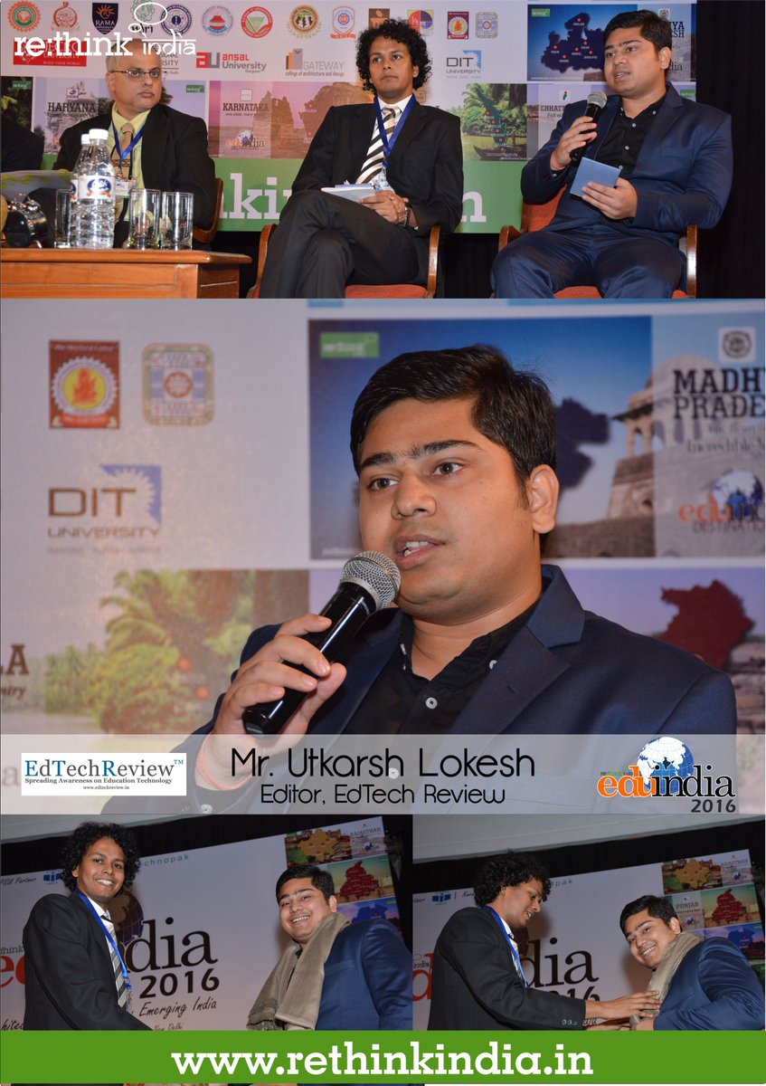 rethinkindia108's tweet photo. @utkarshlokesh of @etr_in at #eduINDIA 2016 on the session "Demystifying Educational Technology" https://t.co/FQHop9HpwO
