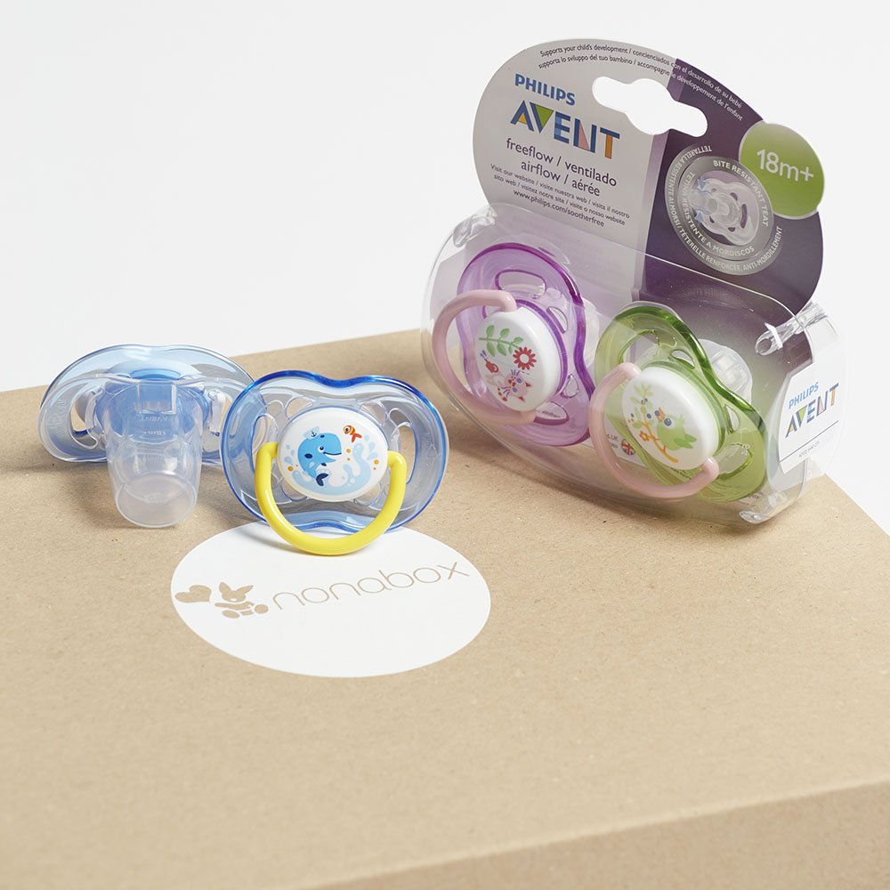 Nonabox_ES's tweet photo. Descubre con tu #NonaboxSeptiembre los chupetes ventilados 
para +18Meses de Philips Avent que evitan la irritación de la piel 👶 👶 👶 https://t.co/QJaxuydyL6
