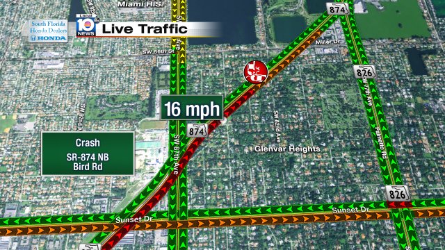 Crash on SR-874 NB south of Bird Rd #traffic #miami https://t.co/bmEb04NrlE