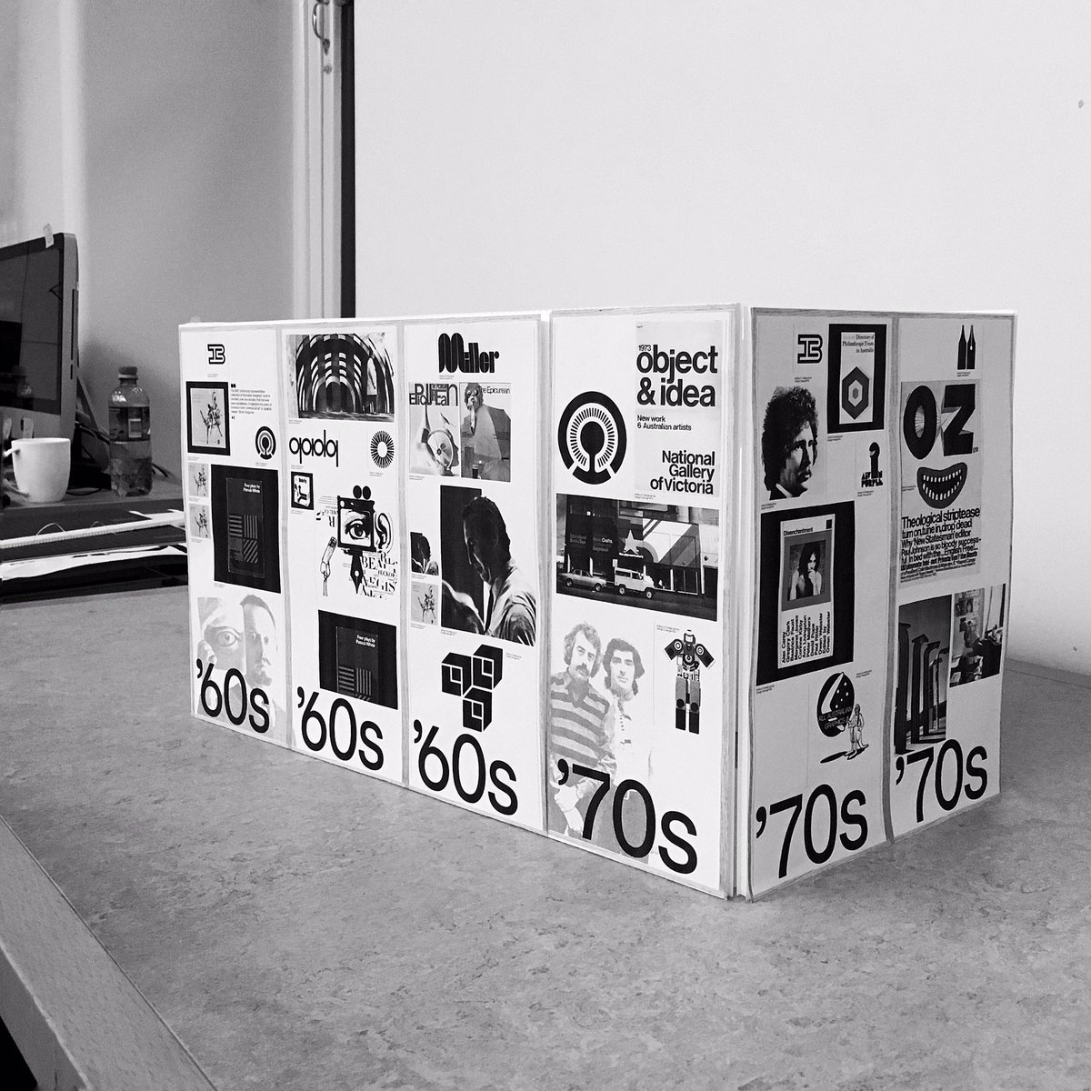 A Spinal Tap moment prototyping the Re:collection launch display (not to scale).