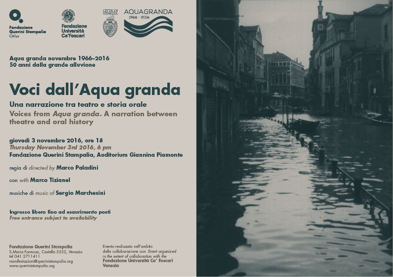 "Voci dall'#aquagranda. Una narrazione tra teatro e storia orale", 
giovedì 3 novembre ore 18.
querinistampalia.org/ita/voci_dalla…