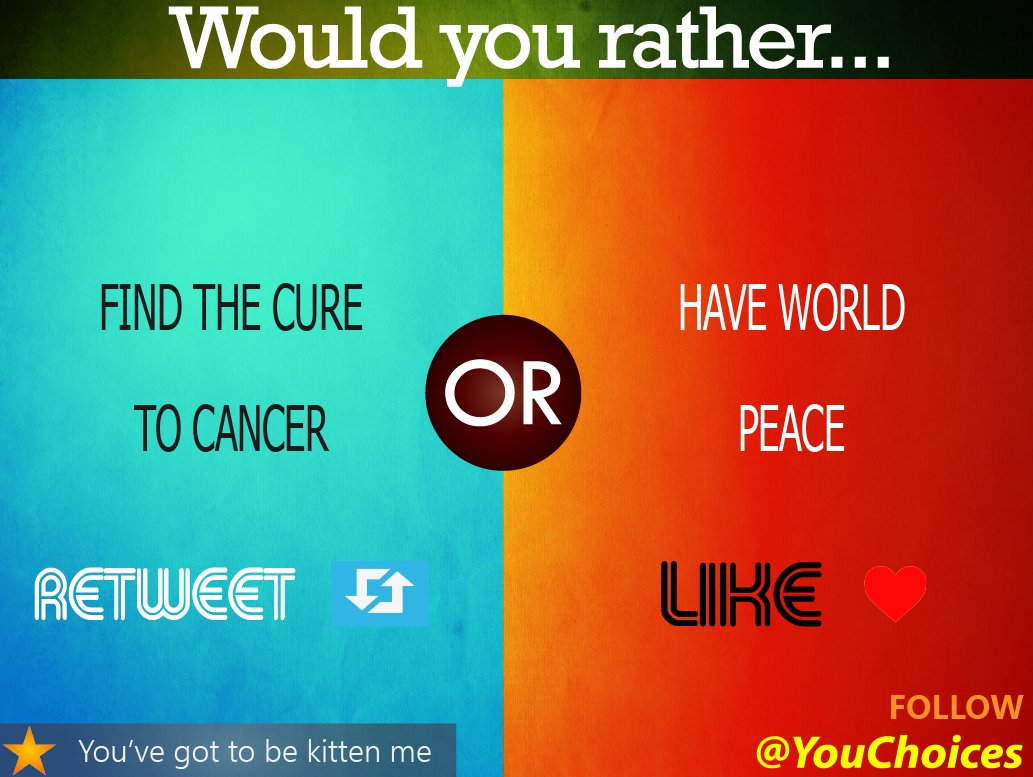 Cancer or peace?