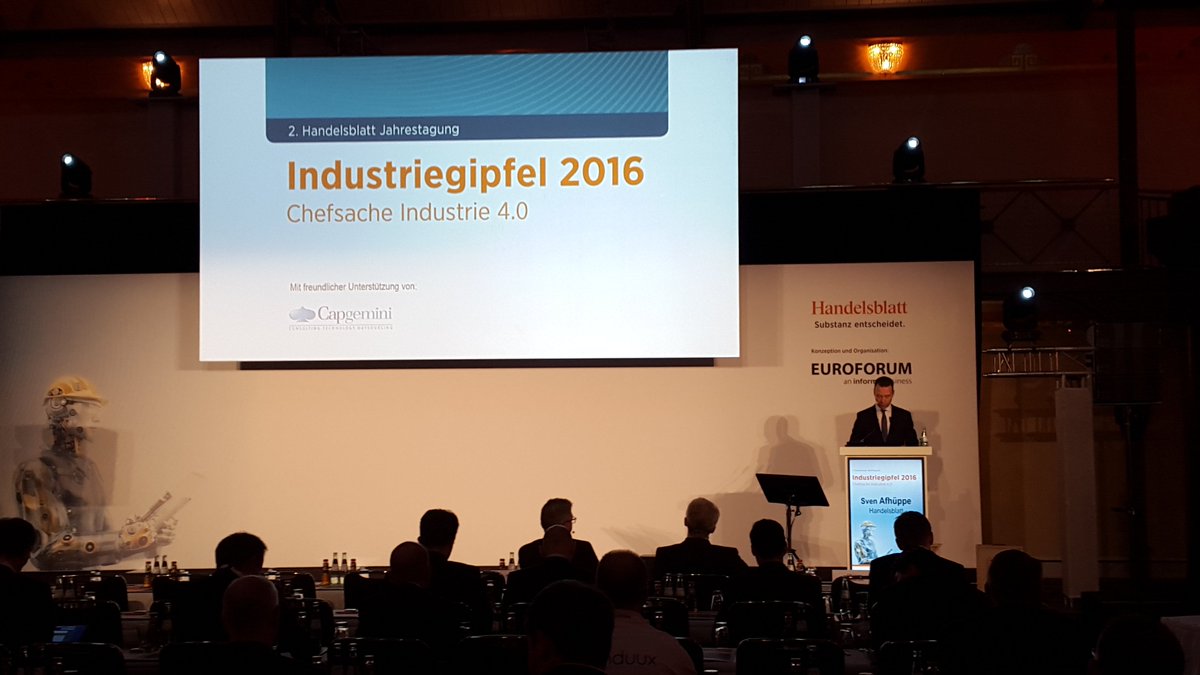 Insights into the 4th industrial revolution and its effects on companies' #internationalization <a href="/Handelsblatt/">Handelsblatt</a> Summit "Industry 4.0"