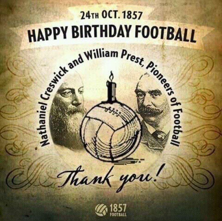 Happy birthday to the world's first football club <a href="/Sheffieldfc/">Sheffield Football Club</a>. 159 today.