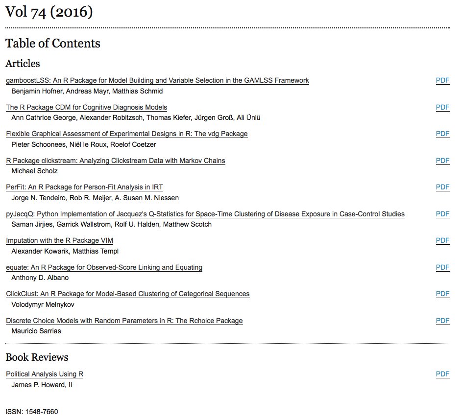 Vol 74 is out.