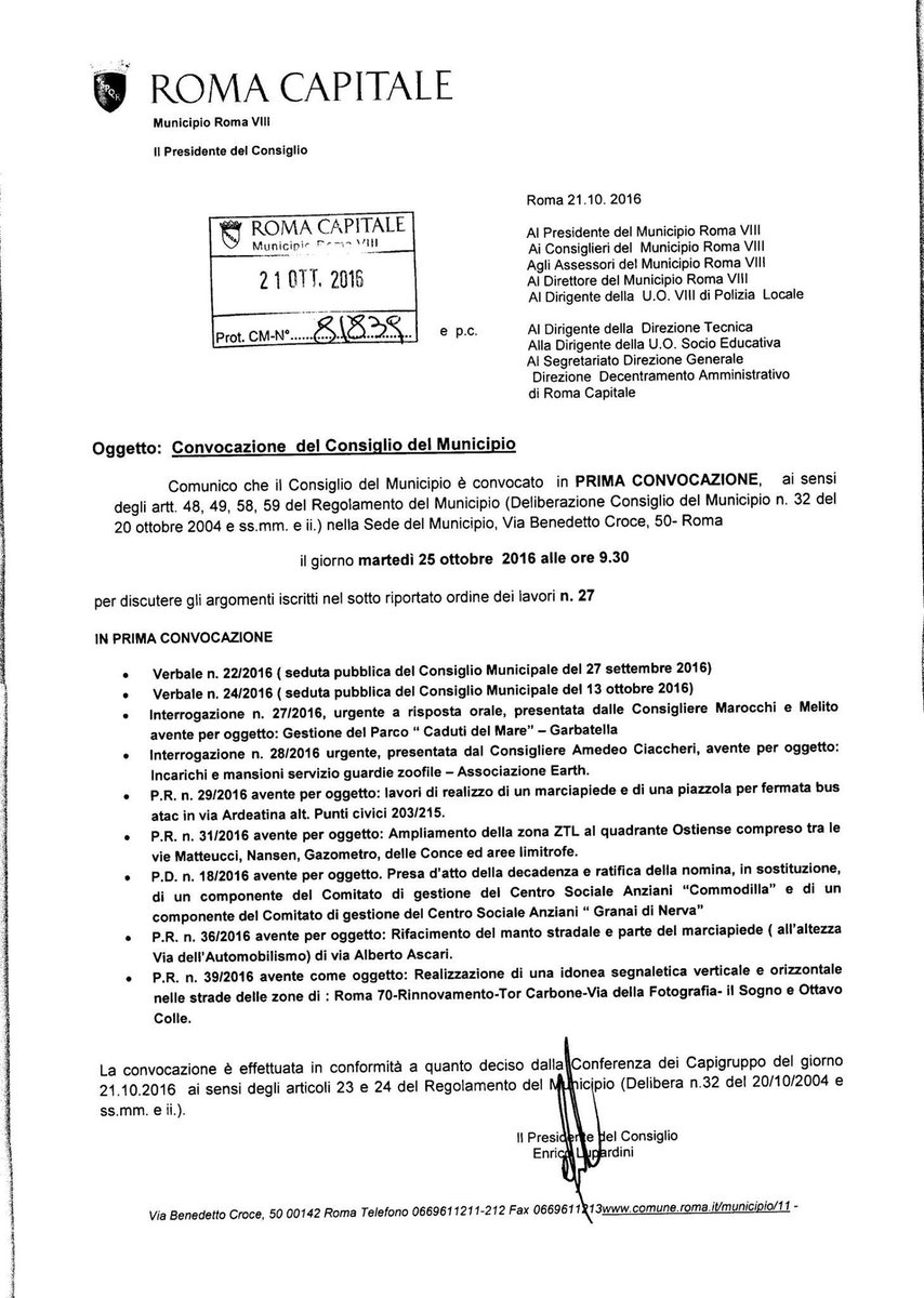 listamarchini8's tweet photo. Domani consiglio municipale ore 9:30! #MunicipioVIII #ListaMarchini8 https://t.co/fYzle5Ms4V