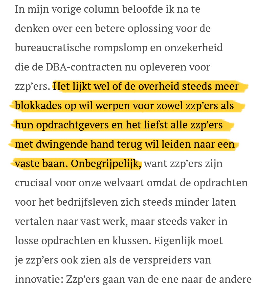 BlendleNL's tweet image. .@annemarievgaal neemt het in deze ijzersterke column op voor de ZZP'ers ⚡️ » blendle.com/i/de-telegraaf…