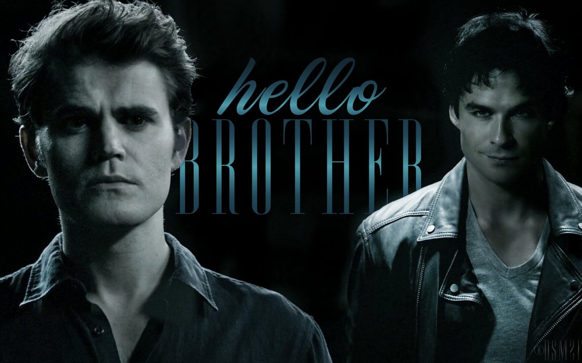 DSM21's tweet photo. #TheVampireDiaries #Damon #Stefan 
My Edit: #TVDS8 
"Hello, brother" -/ 8.01 \- https://t.co/kEllwyQ2LW