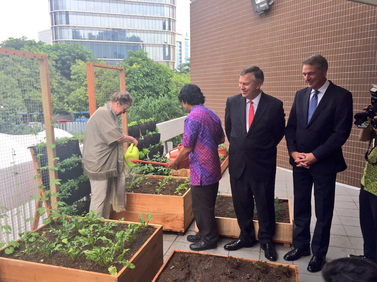 AgriNL_InMalSin's tweet photo. “Like a gardener I believe what goes down must come up.” #UrbanFarming Launch of @NLinIndonesia https://t.co/UDUvzKRG1f