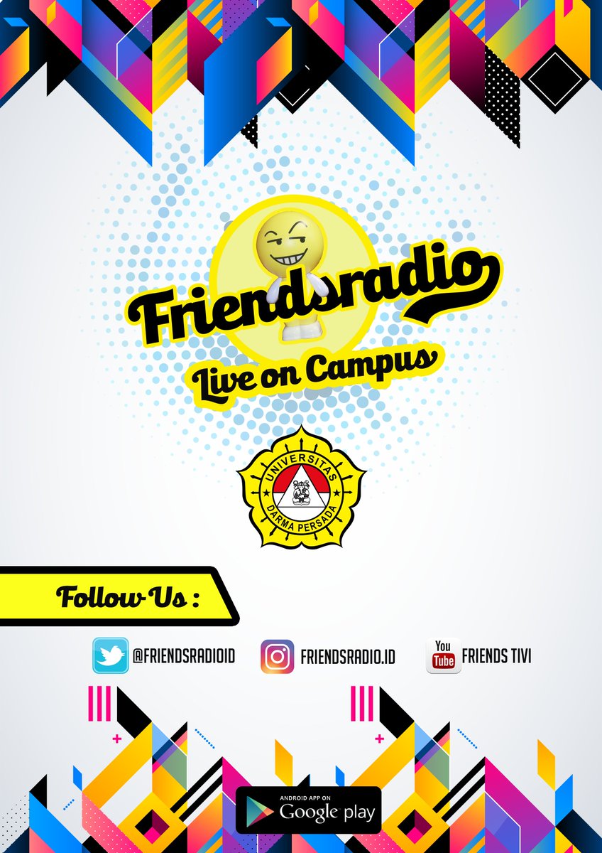 Catet yaa Friends !! Besok kita bakalan Live On Campus di Universitas Darma Persada :D 
cc <a href="/teksadafm/">Radio Teknik Unsada</a> <a href="/UnsadaOfficial/">Universitas Darma Persada</a>