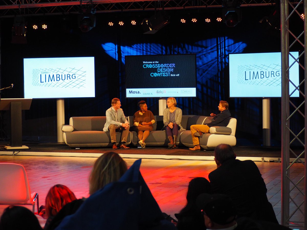 Panel about Design in Limburg with <a href="/Leolux_NL/">Leolux</a> <a href="/mafadzuyd/">MAFAD</a> <a href="/zuyd/">Zuyd Hogeschool</a> @mosatiles #dutchdesign #crossborderdesigncontest