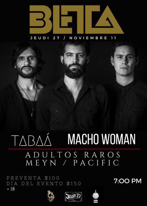 machowomanband's tweet photo. @machowomanband #tuputoamo en #jeudi27 #morelia 11 de Noviembre alternando con #beta #tabaa #adultosraros #meyn y #pacific https://t.co/5Ujv4C12el
