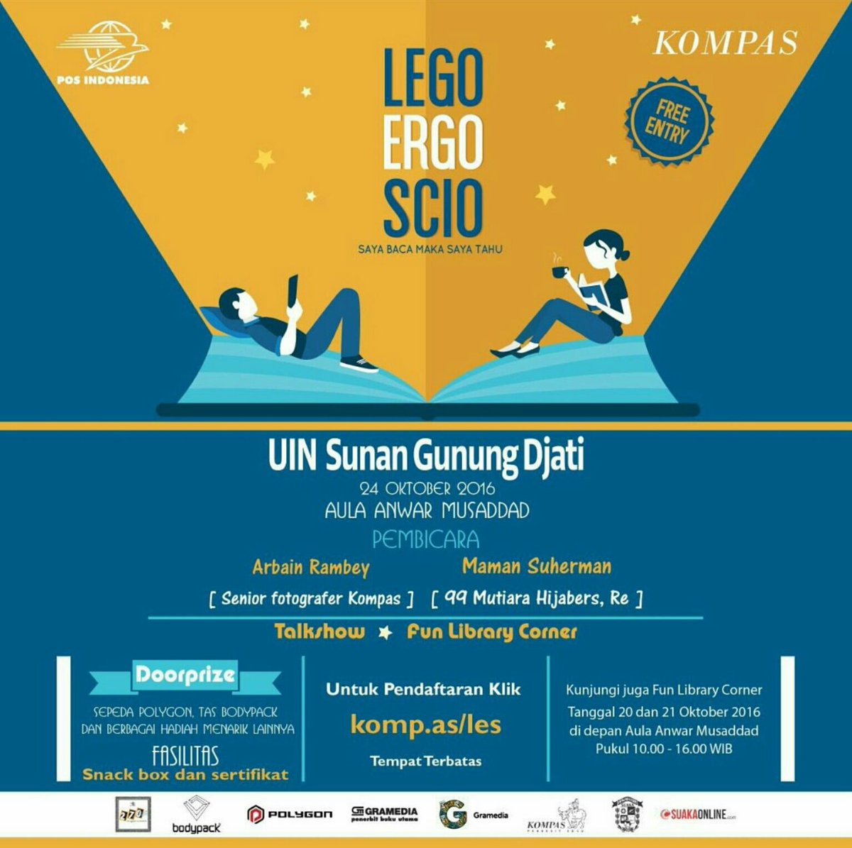 Saya Baca, Maka Saya Tahu
#legoergoscio di UIN Sunan Gunung Jati, Bandung
<a href="/LegoErgoScio/">Lego Ergo Scio</a> <a href="/penerbitkpg/">Penerbit KPG</a>
