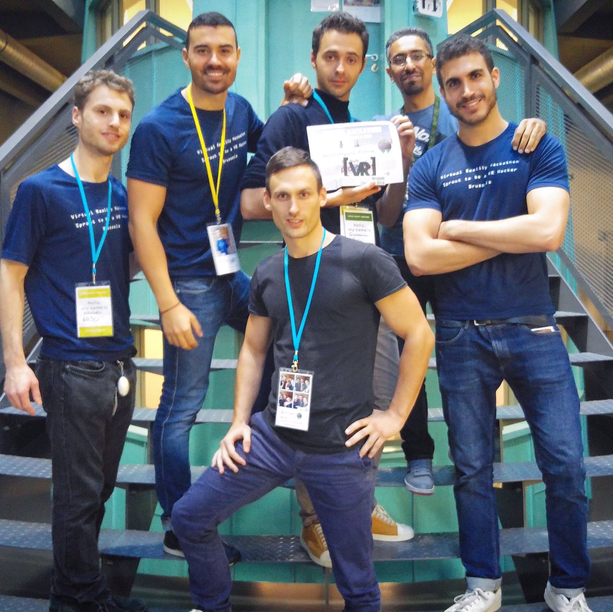 waltertrovato's tweet photo. We won "The Best Company of Show" 🎉🎉 👍🏼😉 #vrhackathonbxl  @vrhackathonbxl https://t.co/TDLqojwCrJ
