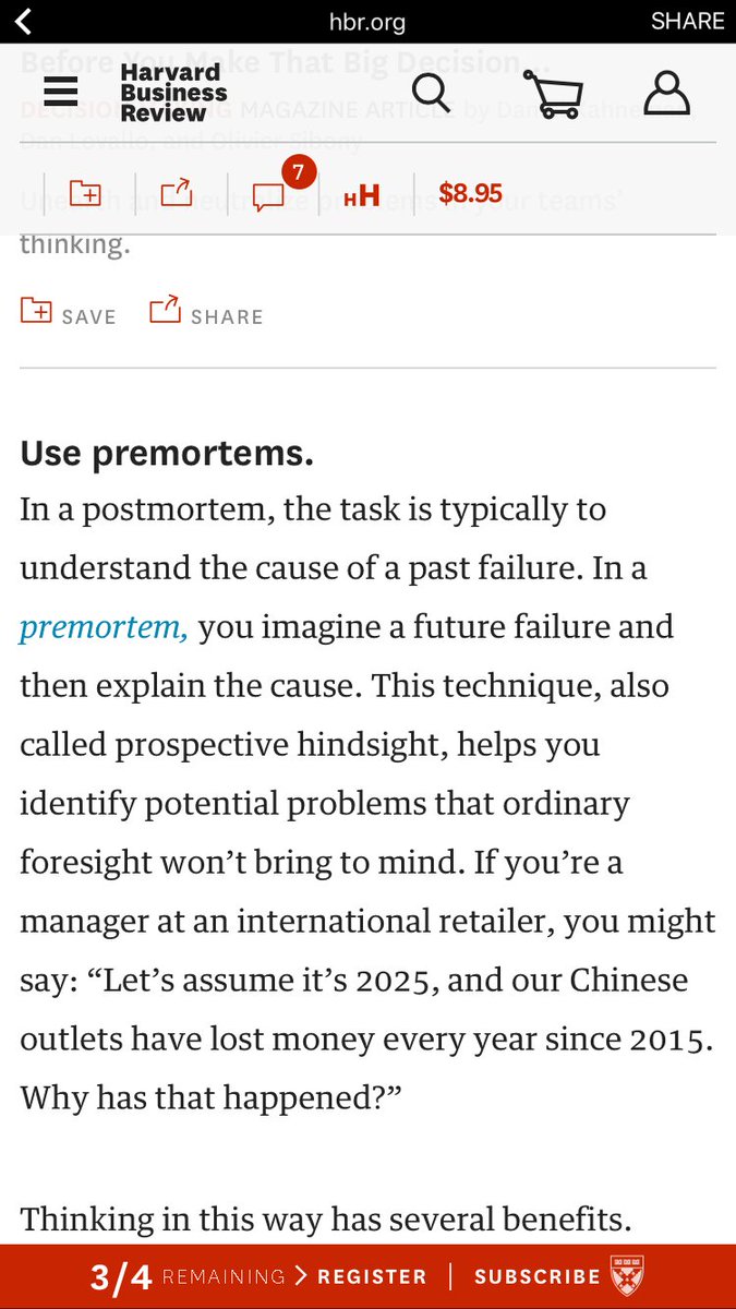 ArdorProduction's tweet photo. An interesting concept here by @harvardbusinessreview #premortems #genius #business #entrepreneurs https://t.co/7538f8tfO9