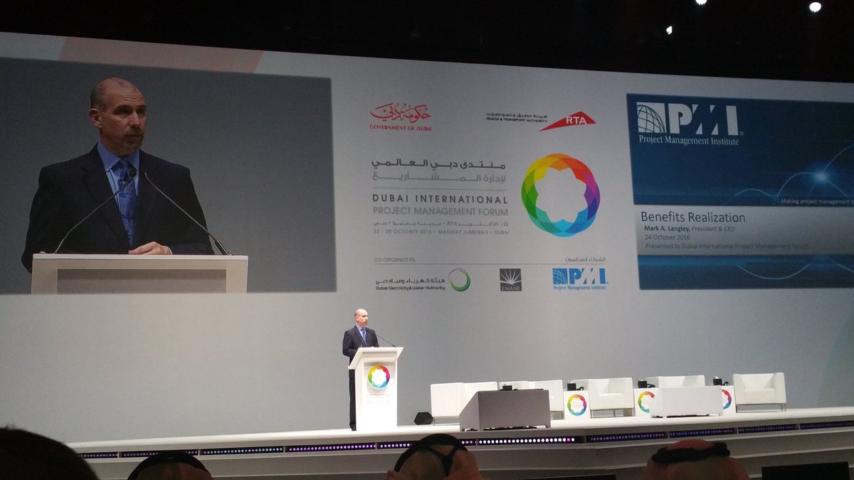 corneliusficht's tweet image. via PMInstitute RT PMIUAEChapter: MarkLangleyPMI talking about #BenefitRealization as a Keynote speaker at #DIPMF …