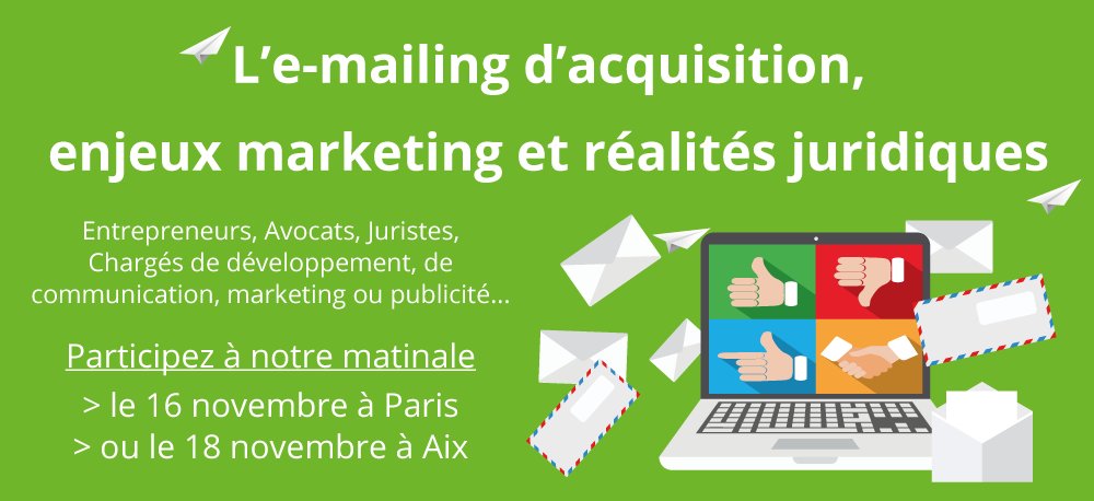 HaasAvocats's tweet photo. [#B2B/#B2C] Quelles sont les bonnes pratiques (juridiques) pour déployer une stratégie d’#emailing d’acquisition ? https://t.co/orLiJJPLdy https://t.co/37xVihz1be