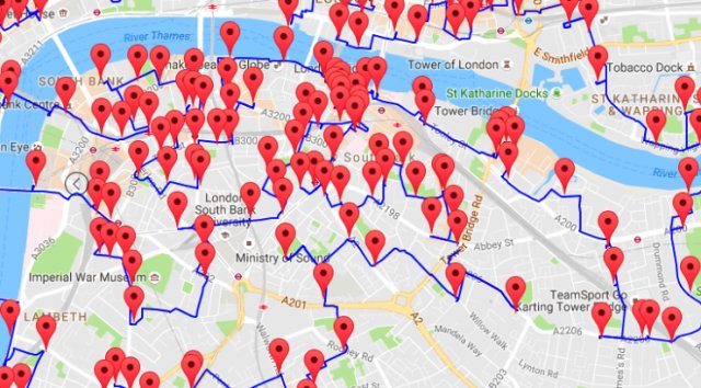 teamdb's tweet photo. Maths team plots world's longest pub crawl - covering 25,000 UK pubs: https://t.co/eSHj7rEvYu https://t.co/vm4tYDaUTH