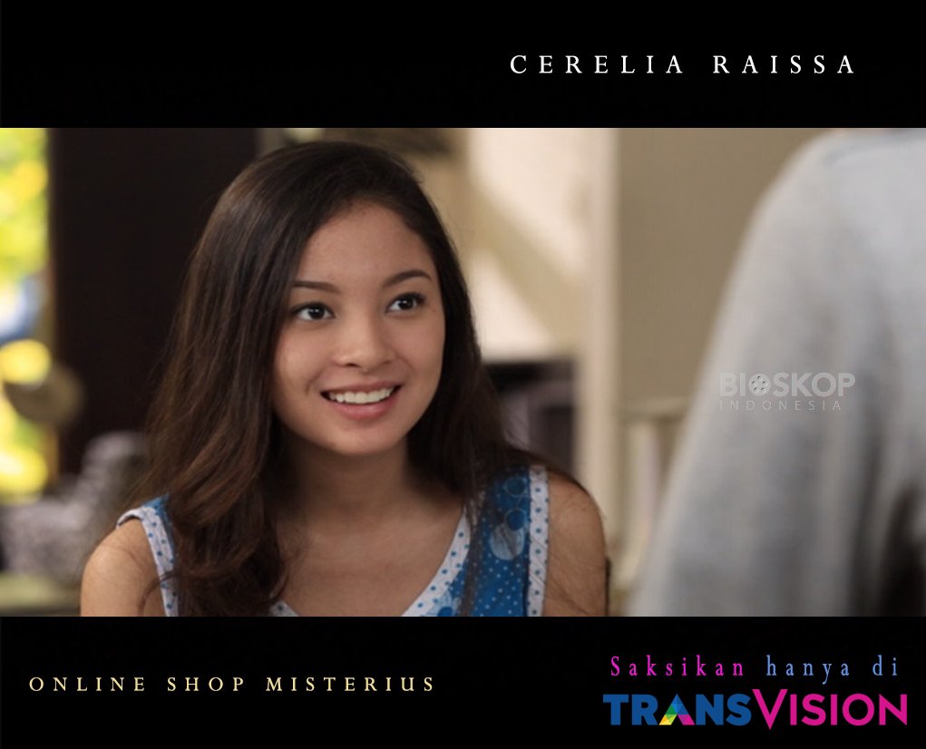 Senyumnya @cereliaraissa penuh misterius sama seperti Online Shop Misterius disini.. penasaran? #BioskopIndonesiaTransvision