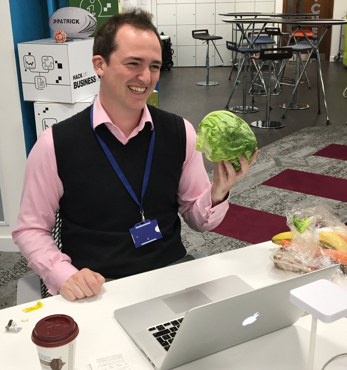 Some product recognition testing going on at #AIELondon. #lookslikealettuce
