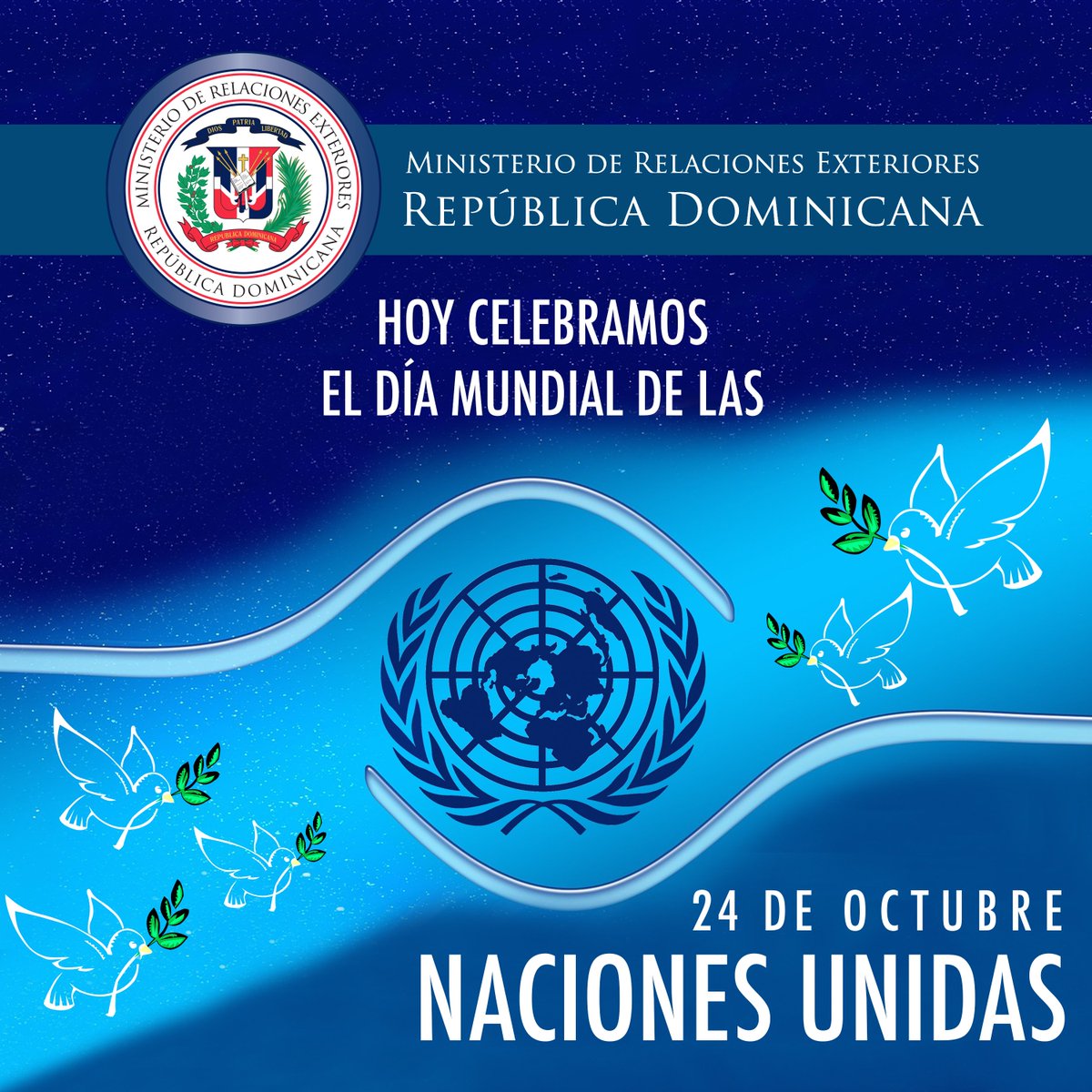|Hoy|24 octubre Día de #NacionesUnidas, este año resalta acciones concretas que las personas pueden realizar alcanzar #ODS <a href="/ONUGRD/">REP. DOMINICANA ONUG</a> <a href="/ONU_es/">Naciones Unidas</a>.