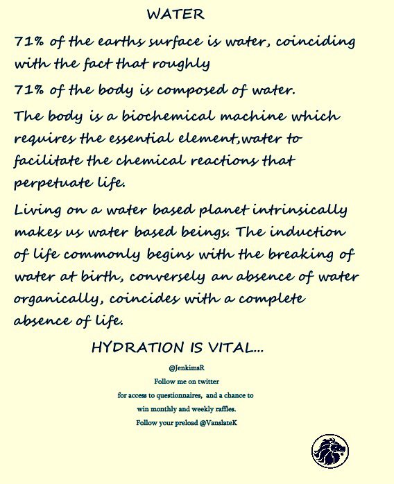 JenkimsR's tweet photo. @VanslateK  The recommended intake of water is 1.8 L
BPA is a synthetic estrogen hormone used to make plastic,AVOID! https://t.co/OrsZaSqSYg