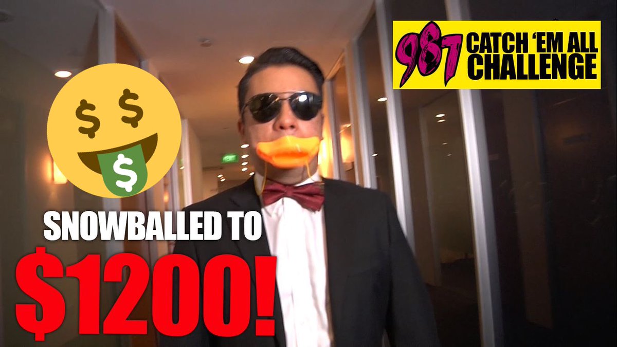 987fm's tweet photo. Have U heard?! The money to be won TMR has snowballed to $1,200!!!! #987CatchEmAll https://t.co/b8HE5l5CT7