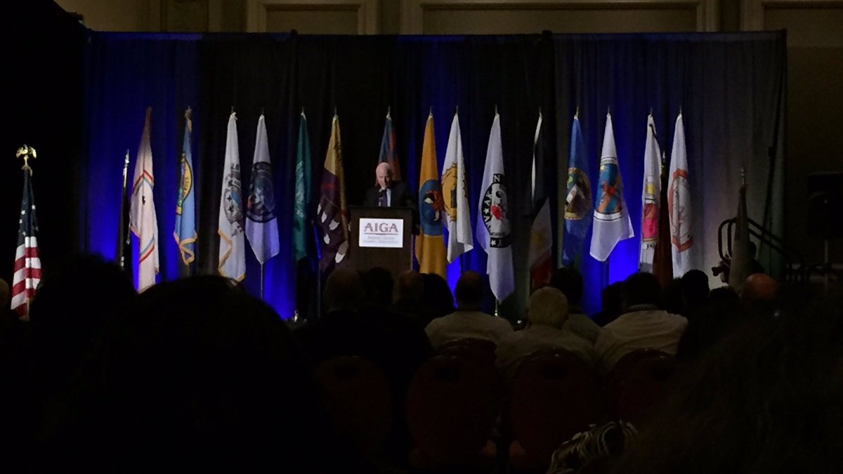 Sen McCain making an opening speech at #AIGA2016 in Tucson, AZ