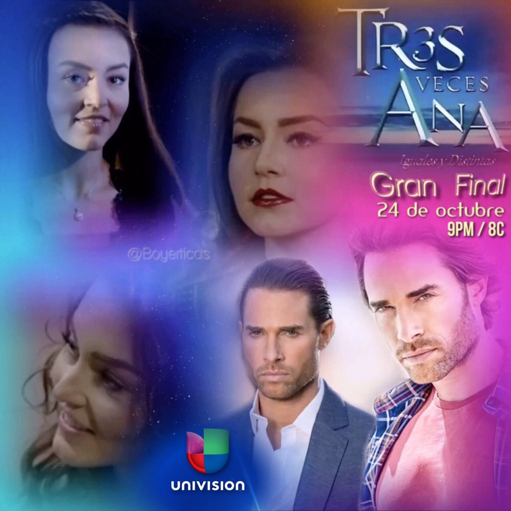 Boyerticas's tweet photo. HOY Gran Final de #3VecesAna EU a las 9PM/8C por Univisión con @Anboy88 @sebastianrulli y un gran elenco. Imperdible https://t.co/ciTr41gtvT