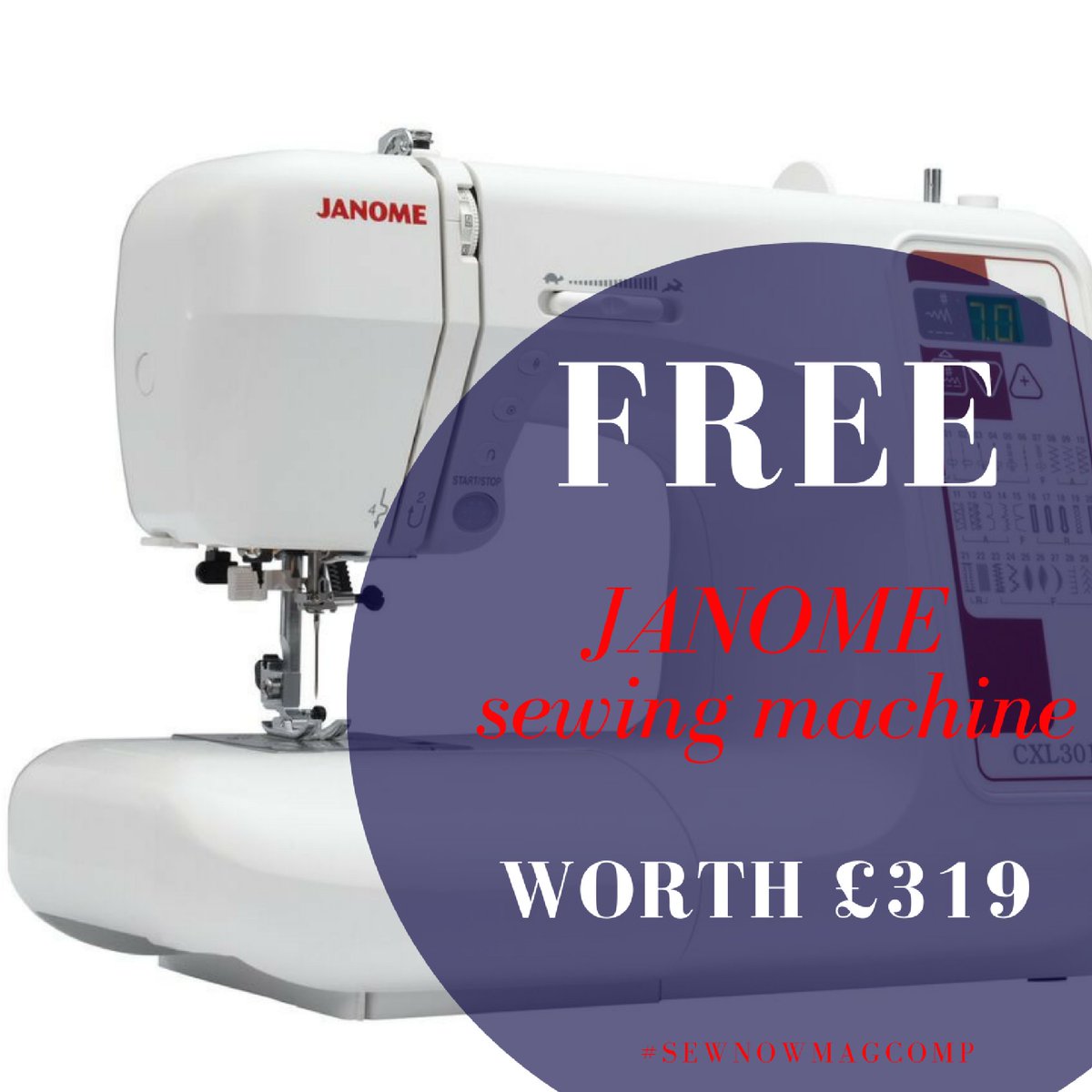 sewnowmag's tweet photo. WIN a @janomeuk #sewingmachine worth £319. Pick up a copy of #sewnowmag today to enter #janome #sewing #ilovetosew #sewingcompetition #sew https://t.co/PQWpd3bqNo