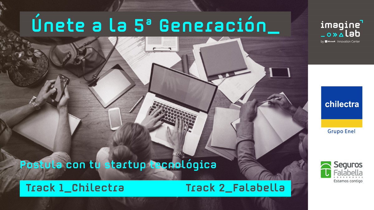 Corfo's tweet photo. Infórmate sobre los desafíos para startups de InsureTech Falabella y Energy Start @Chilectra junto a @imagine_cl  → https://t.co/Zo8ryNDuhn https://t.co/PTPfM1gMP4