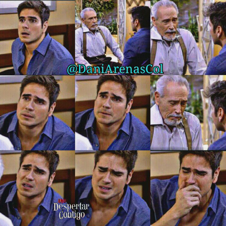 DaniArenasCol's tweet image. #collages8 #Cap55 Pablo @DanArenas llora al ver a su abuelo así le promete estar pendiente y acompañarlo en su enfermedad 😭 @despertarcontv