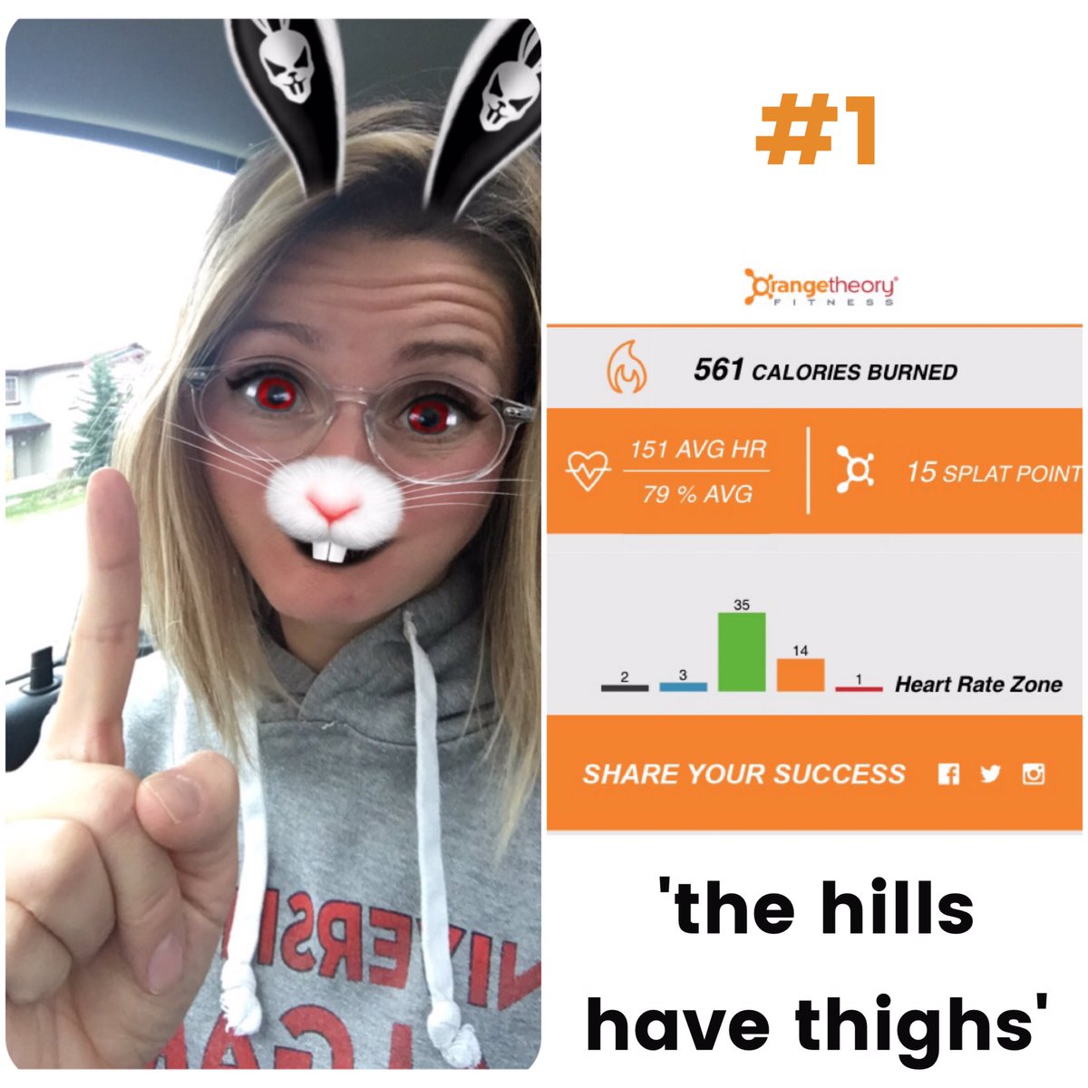 It's Hell Week up in here! <a href="/Otfroyaloak/">Orangetheory fitness</a> knows how to host a 'hellish' workout! 🍊🔥#otfhellweek #bunniesarescary