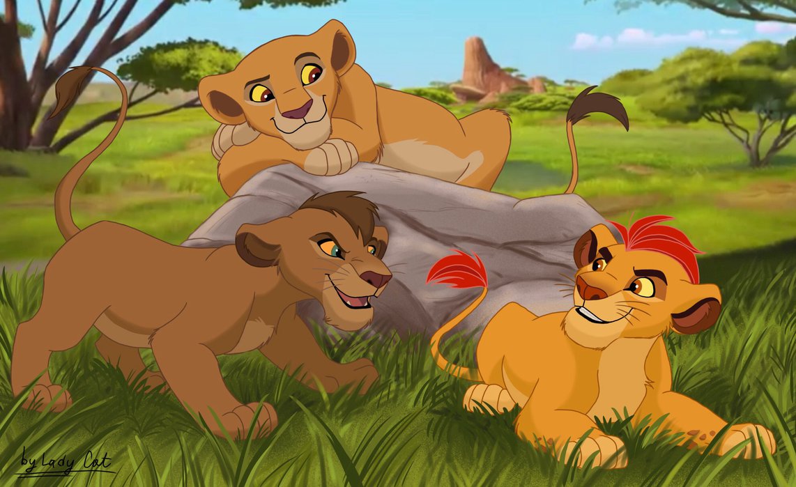 FirstSonOfSimba's tweet image. "Good morning!" Kopa says before jumping in front of his siblings.