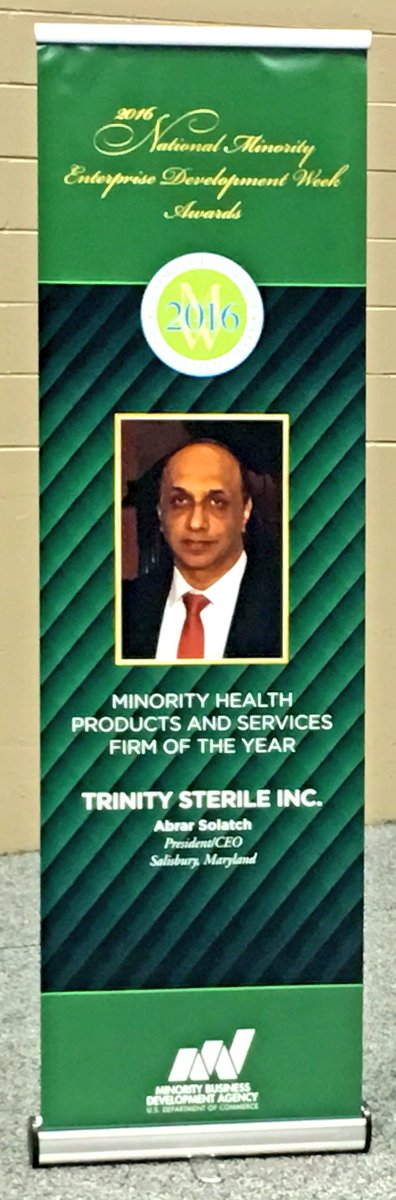 Congrats 2 @Owens_Minor strategic business partner @TrinitySterile CEO #AbrarSolatch  named NMSDC Minority Healthcare Firm of the Year